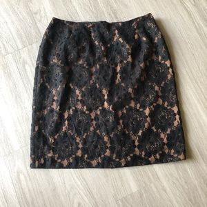 Talbots Women’s Rose Patterned Lace Skirt